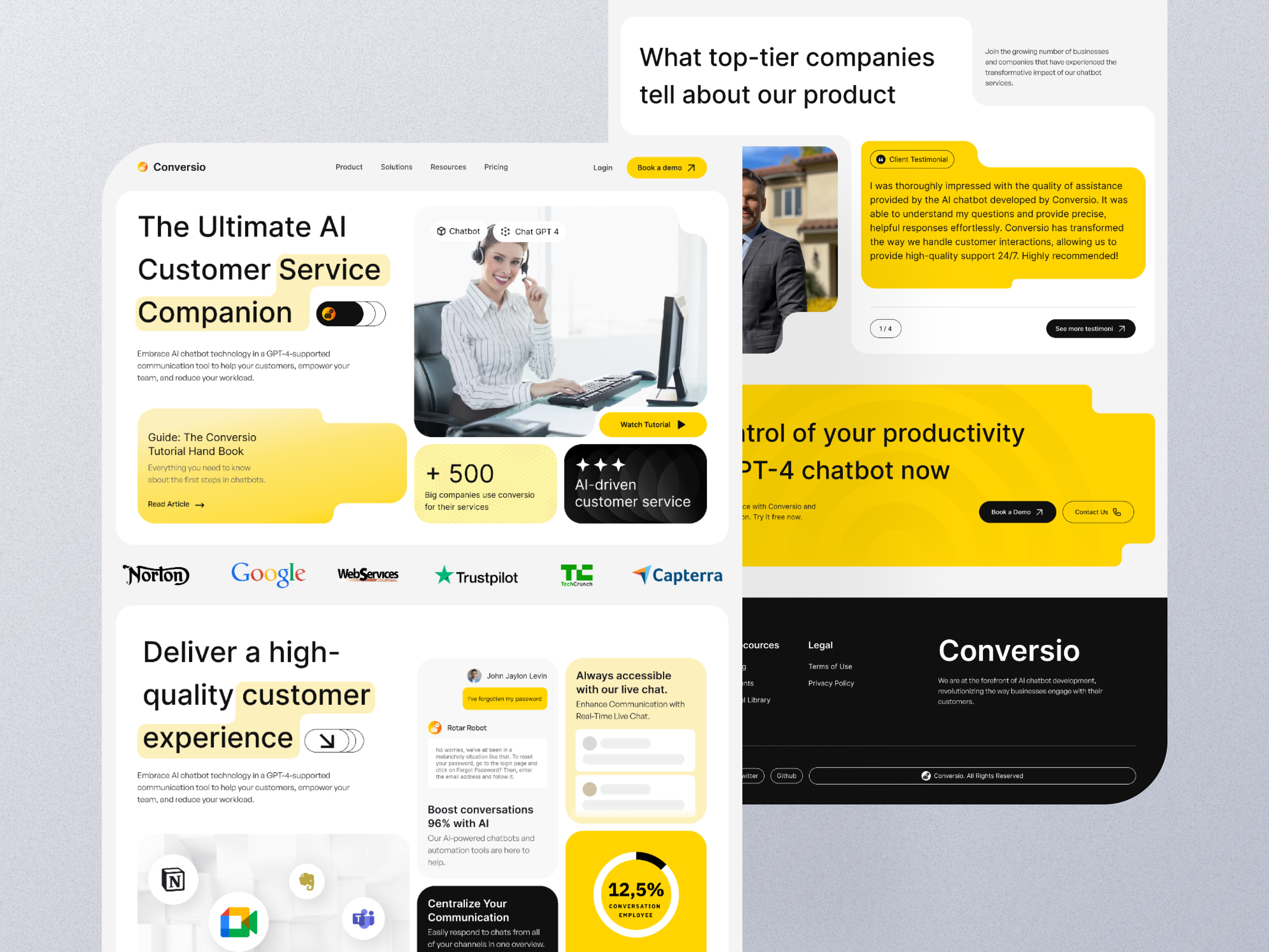 Conversio AI Website UI/UX Design design product design ui ux ux design website