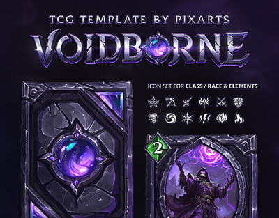 Voidborne (TCG / CCG) - Trading Card Game Template 💜 board game card game ccg game art game design hearthstone mobile game tcg tcg template trading card game