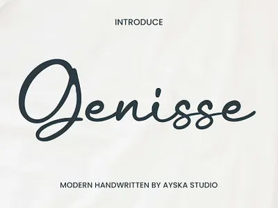 Genisse Font handwritten