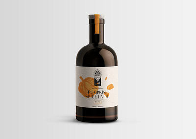 Pumpkin Syrup (label design) branding coffee date design drawing food hand drawn illustration label latte minimalist organic packaging design pumpkin spices syrup