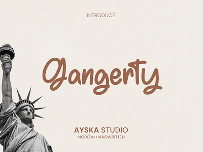 Gangerty Font handwritten