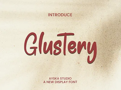 Glustery Font handwritten