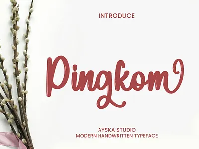 Pingkom Font handwritten