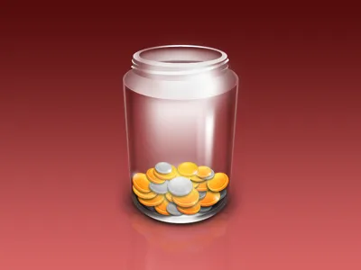 Coins Jar coin glass gold icon jar mac