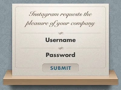 Login Screen instagram login