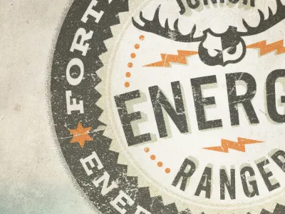 Jr. Energy Ranger antlers logo texture type