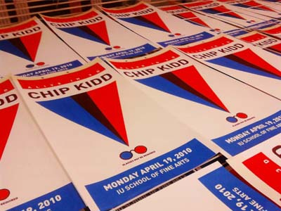 Chip Kidd–Alive in 3D design poster screen printing