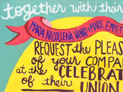 Save the Date hand drawn type type typography water color