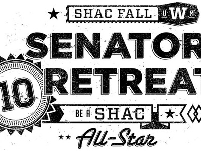 Senator Retreat T-Shirt design illustrator one color photoshop robert gaszak t shirt typography worn