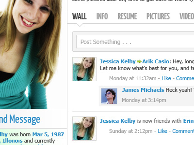 The Wall blue comments entertainment girl green grey info pictures resume social network video wall