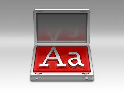 Fontcase 2 baumann brief case epic font icon laurent mac metal set type