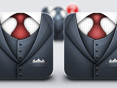 At your service, Sir! app cotton glossy icon iphone mr. smith red shadow suit texture tie velvet