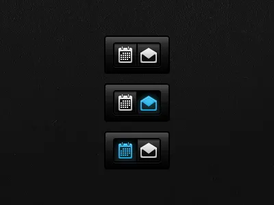 Nav Icons active black blue calendar icons mail navigation ui