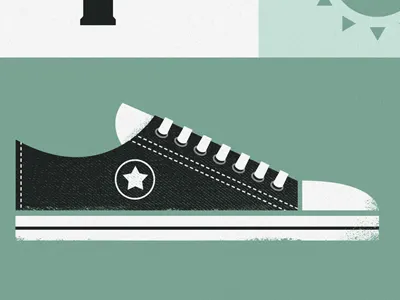 Shoe converse green shoe textured