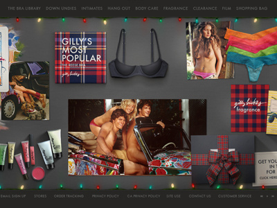 Gilly Hicks Moodboard Concept brand concept design ecommerce gilly hicks home page jeff jeff rigsby marketing rigsby site web website work