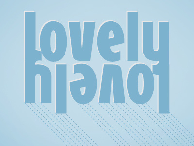 Lovely blue type