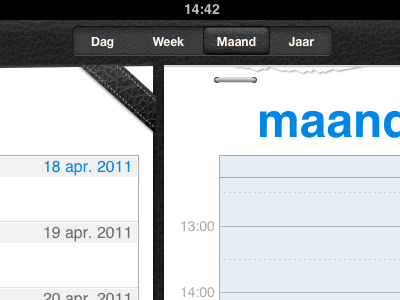 WIP: iPad Project black calendar lether paper staples stitches