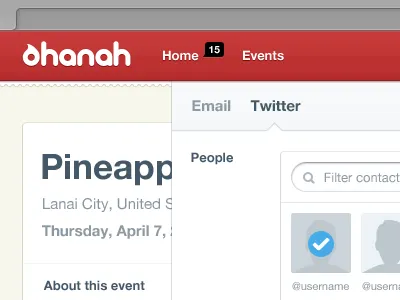 @username blue red webapp