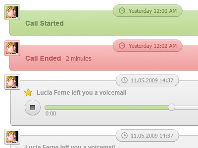 Skype Chat - Voicemail avatar chat clean gui interface phone play progress scrubber sharp skype slider stop voicemail