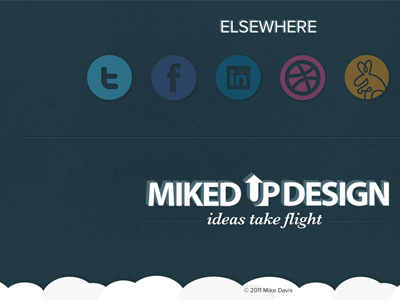 Texturizing (Elsewhere) footer icons textures