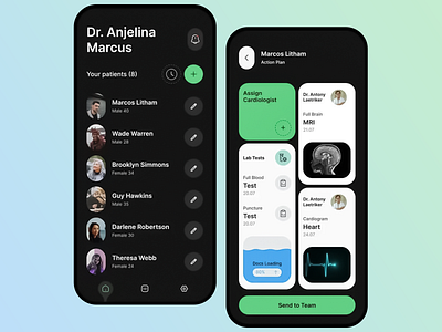 Doctor's Assistant App clinical management doctor assistant app doctor tools healthcare app healthcare technology healthcare workflow hospital management medical profiles medical records medical task tracking modern medical app patient data organization professional healthcare design streamlined interface task assignment test result tracking ui user friendly healthcare app ux uxui design