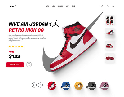 NIKE-Air jordan Landing Page air jordan basketball designsystem figma landing page nike online store prototype shoes ui uiux usability userexperience userinterface ux uxresearch web design