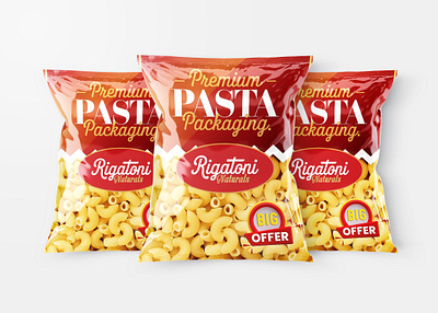 Premium pasta packaging design food marketing