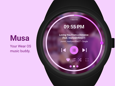 Musa: Wear OS Music App app dailyui music player ui wear os