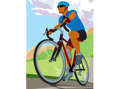 Cyclist illustration