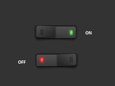 Toggle Buttons black buttons green photoshop red ui elements web