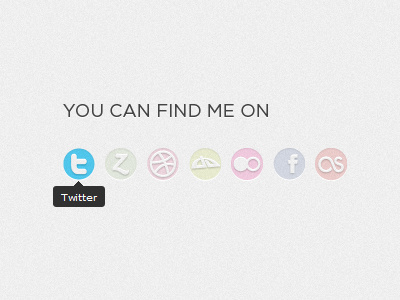 You Can Find Me On - Social Icons minimalist portfolio social website wordpress