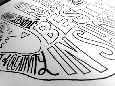 Hand hand lettering typography