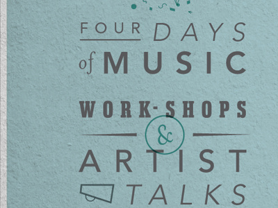 Store Event Signage art blue event icon music poster sign type