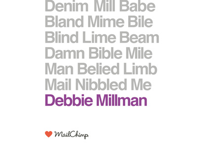 Mailchimp Creative Mornings sponsorship slide anagram creative mornings debbie millman design observer helvetica mailchimp