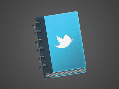 Twitter Icon binder bird blue book icon social twitter