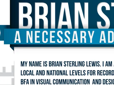 Resume blue clean depth resume ribbon shadow