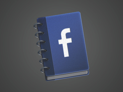 Facebook Icon (Update) binder blue book f facebook icon social texture