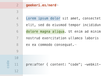 geeeri.es/nerd css3 html5 monospace