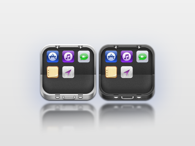 Folder Icon 2 black briefcase folder icon ios iphone open option² silver theme unique