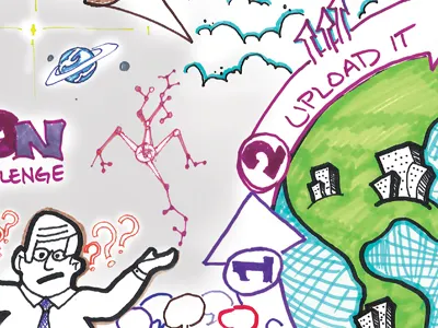 Visual Notes Redux colorful earth illustration marker notes planet