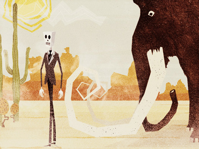 Journey illustration texture wild west