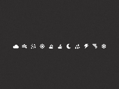 Mini Weather icons menu pixel simple weather