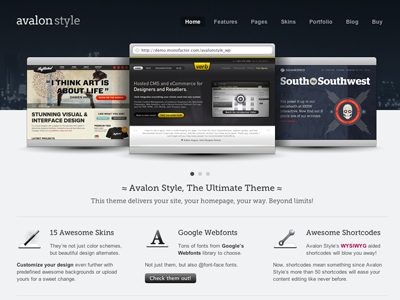 Avalon Style theme wordpress