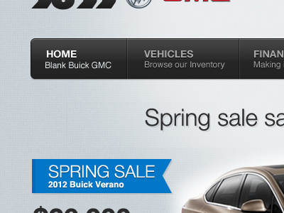 Blank Buick auto blue dealership gray ribbon