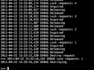 Threading w/ Delay code logging terminal threading