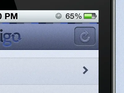 Indigo Nav Bar app button ipad iphone laboratory medical reload ui