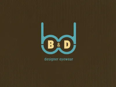 B&D bd blue brown designer eyewear fashion logo mark