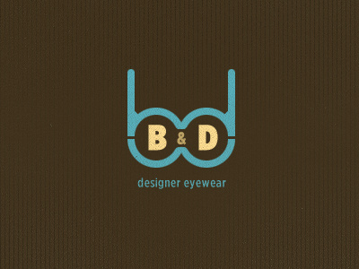 B&D bd blue brown designer eyewear fashion logo mark