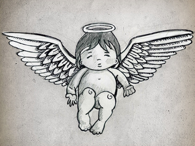 Angel Sketch angel drawing ink paper pencil sketch wings