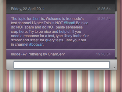 Taz - Dark Service Status adium blue css grey gui html interface irc libpurple pattern purple texture